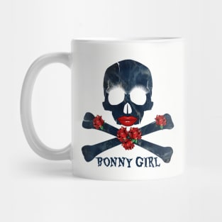 Bonny Pirate Girl, Skull and Crossbones Mug